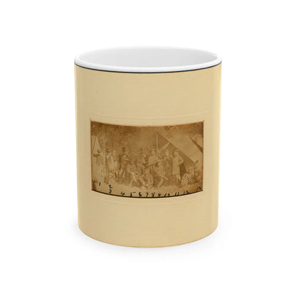 Group At Secret Service Headquarters At Antietam, Maryland (U.S. Civil War) White Coffee Mug-11oz-Go Mug Yourself