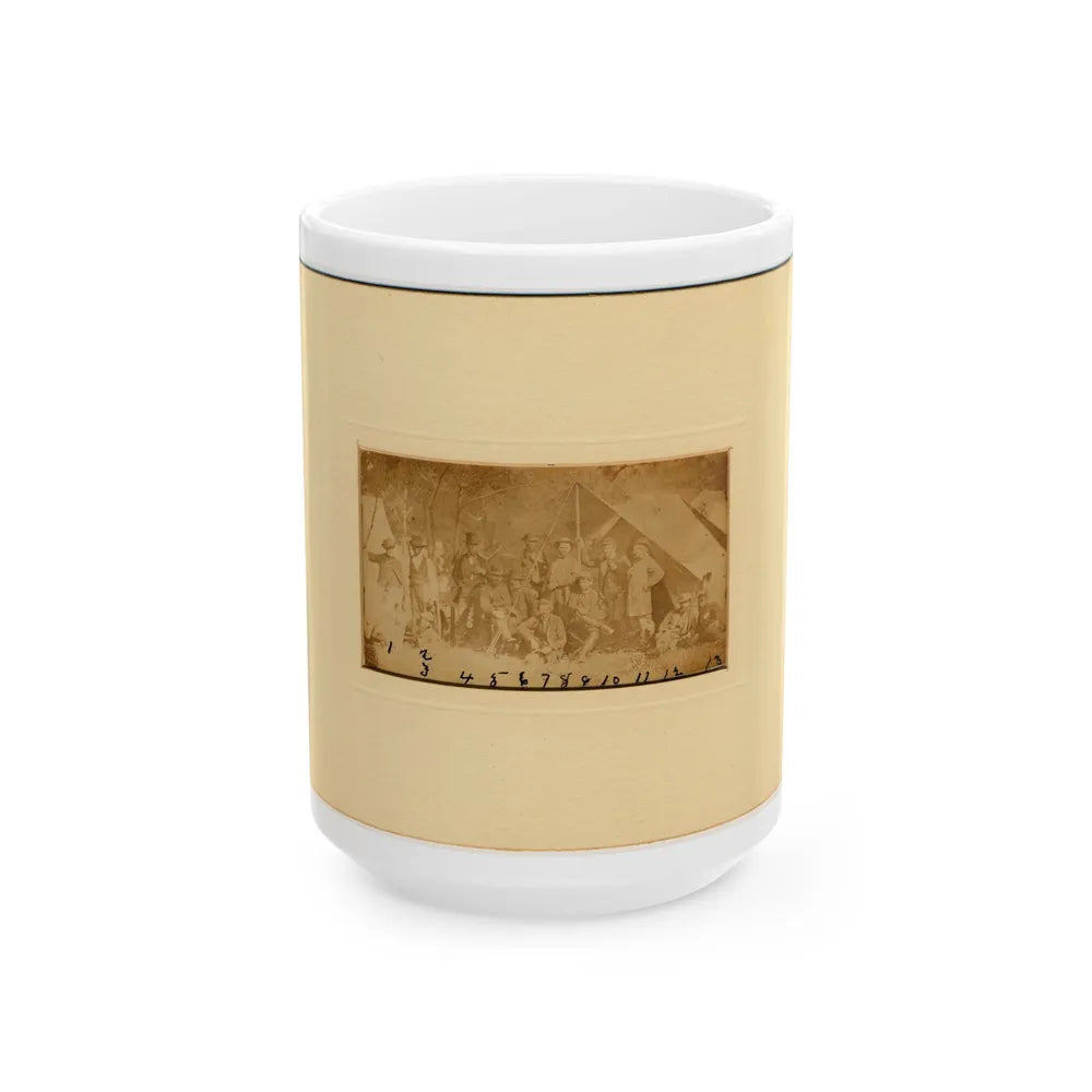 Group At Secret Service Headquarters At Antietam, Maryland (U.S. Civil War) White Coffee Mug-15oz-Go Mug Yourself