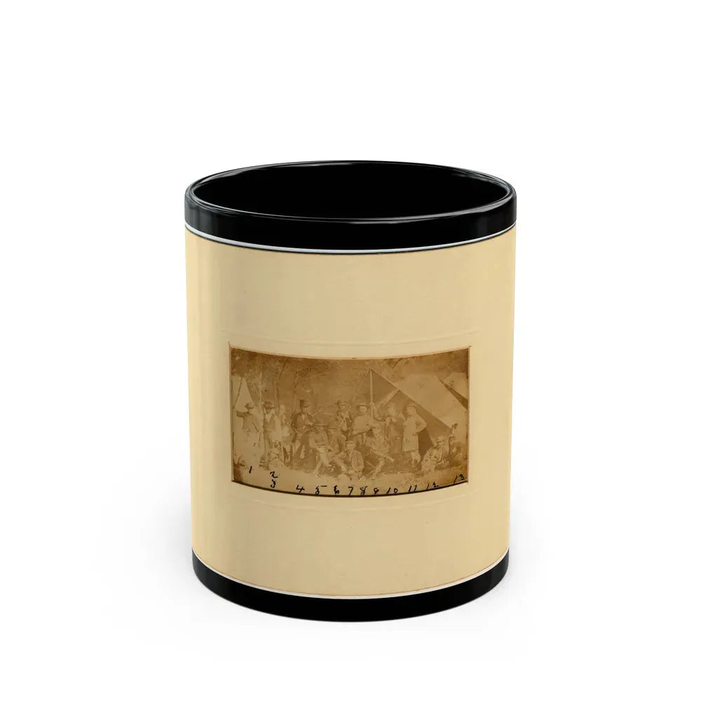 Group At Secret Service Headquarters At Antietam, Maryland (U.S. Civil War) Black Coffee Mug 11oz - Go Mug Yourself