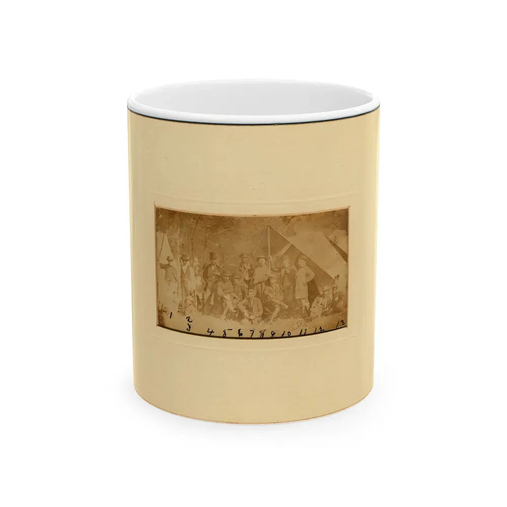 Group At Secret Service Headquarters At Antietam, Maryland (U.S. Civil War) White Coffee Mug 11oz - Go Mug Yourself
