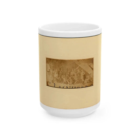 Group At Secret Service Headquarters At Antietam, Maryland (U.S. Civil War) White Coffee Mug 15oz - Go Mug Yourself