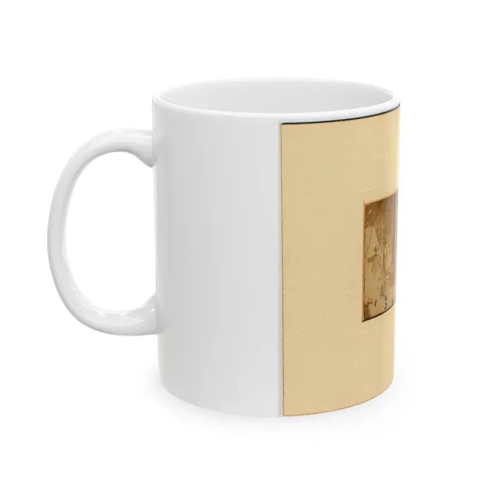 Group At Secret Service Headquarters At Antietam, Maryland (U.S. Civil War) White Coffee Mug - Go Mug Yourself