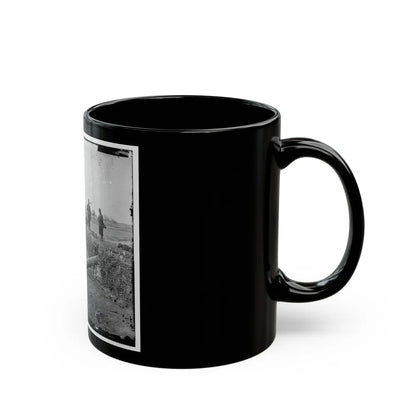 Group Of Federal Soldiers In Confederate Fort On Heights Of Centreville With Quaker Guns (U.S. Civil War) Black Coffee Mug-Go Mug Yourself