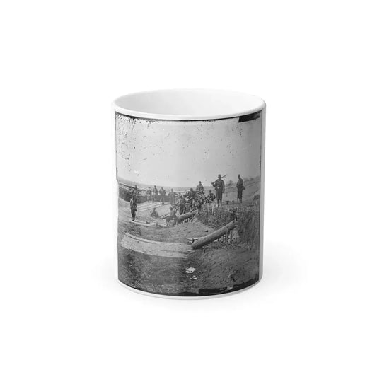 Group of Federal Soldiers in Confederate Fort on Heights of Centreville With Quaker Guns (U.S. Civil War) Color Changing Coffee Mug 11oz Default Title 11oz - Go Mug Yourself
