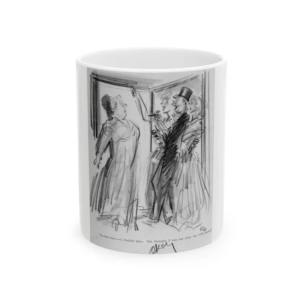 Group of Five illustrations (1) - White Coffee Mug 11oz - Go Mug Yourself