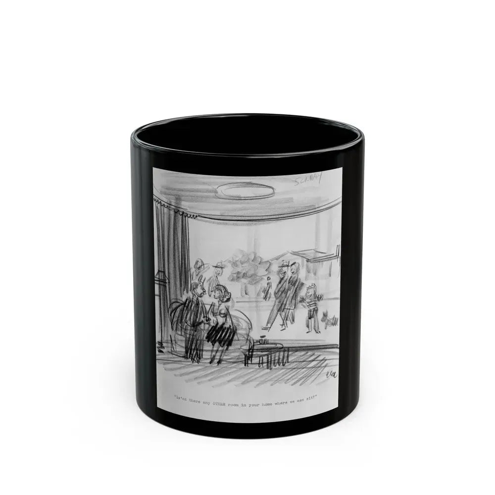 Group of Five illustrations (4) - Black Coffee Mug 11oz - Go Mug Yourself