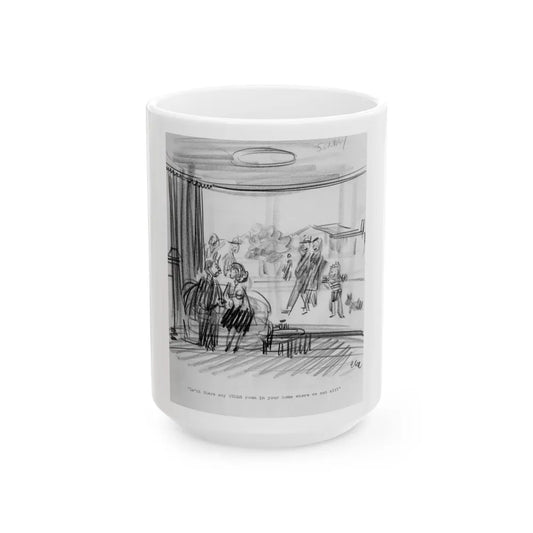 Group of Five illustrations (4) - White Coffee Mug-15oz-Go Mug Yourself