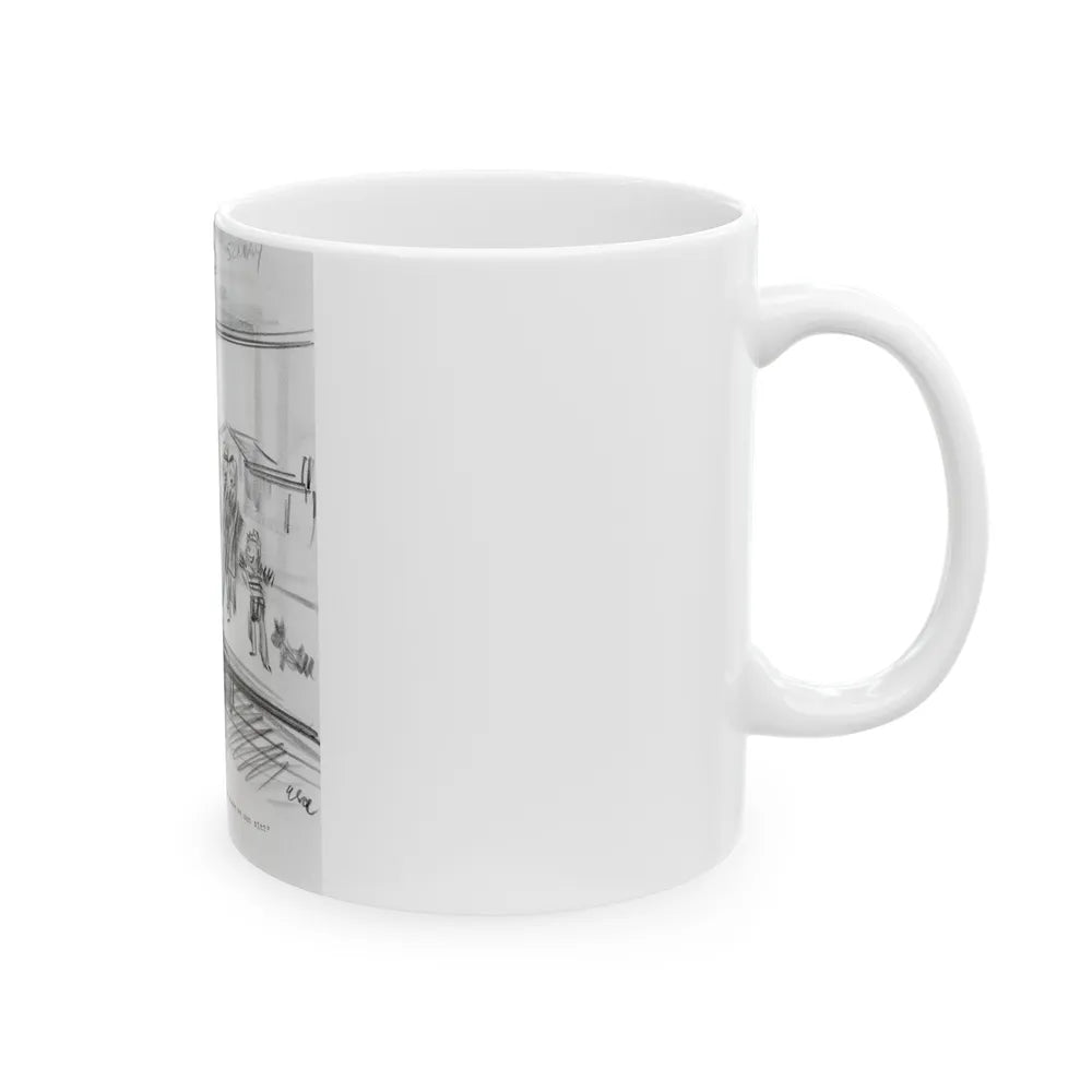 Group of Five illustrations (4) - White Coffee Mug-Go Mug Yourself