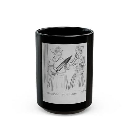 Group of Five illustrations (5) - Black Coffee Mug 15oz - Go Mug Yourself
