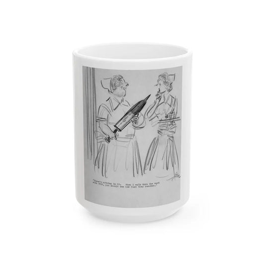 Group of Five illustrations (5) - White Coffee Mug-15oz-Go Mug Yourself