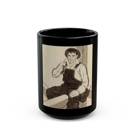 Group of Four Coca-Cola advertisements, 1960 (2) - Black Coffee Mug 15oz - Go Mug Yourself