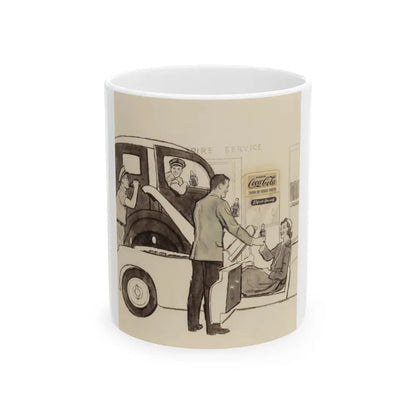 Group of Four Coca-Cola advertisements, 1960 (3) - White Coffee Mug 11oz - Go Mug Yourself