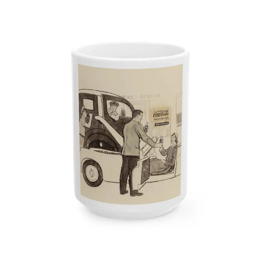 Group of Four Coca-Cola advertisements, 1960 (3) - White Coffee Mug 15oz - Go Mug Yourself