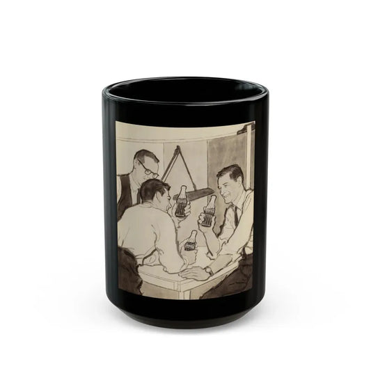 Group of Four Coca-Cola advertisements, 1960 (4) - Black Coffee Mug 15oz - Go Mug Yourself