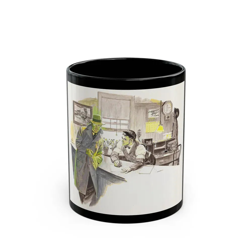Group of nine story illustrations (1) - Black Coffee Mug 11oz - Go Mug Yourself