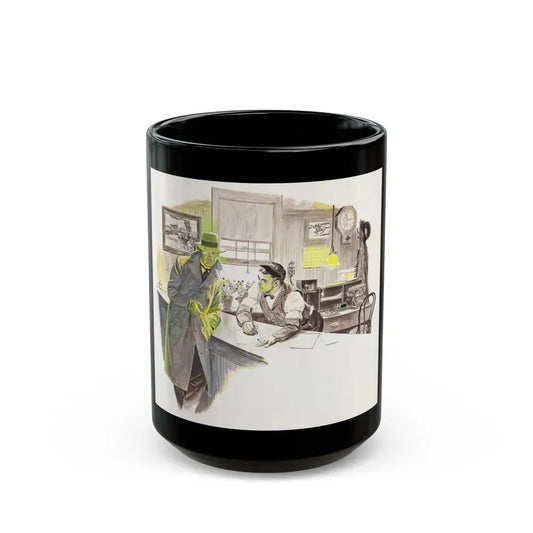 Group of nine story illustrations (1) - Black Coffee Mug 15oz - Go Mug Yourself