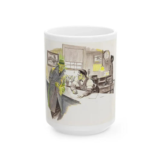 Group of nine story illustrations (1) - White Coffee Mug 15oz - Go Mug Yourself