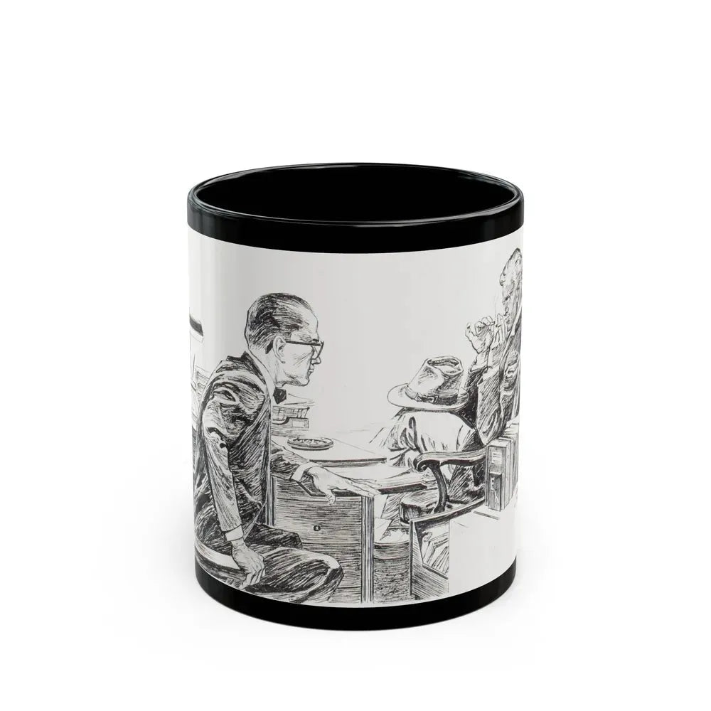 Group of nine story illustrations (2) - Black Coffee Mug 11oz - Go Mug Yourself