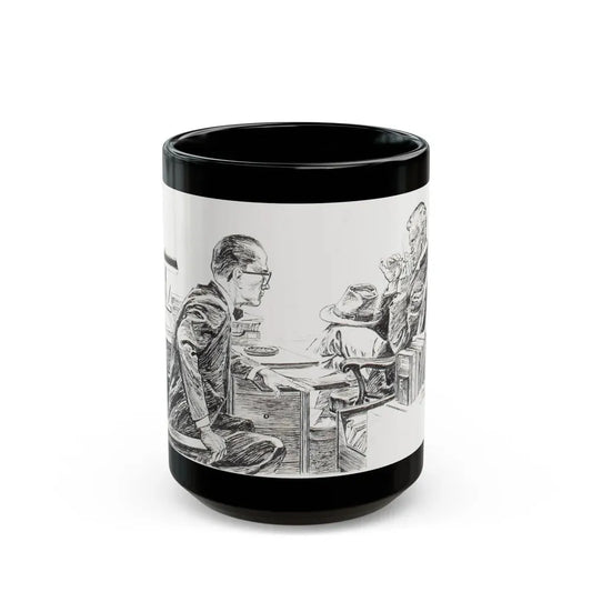 Group of nine story illustrations (2) - Black Coffee Mug 15oz - Go Mug Yourself