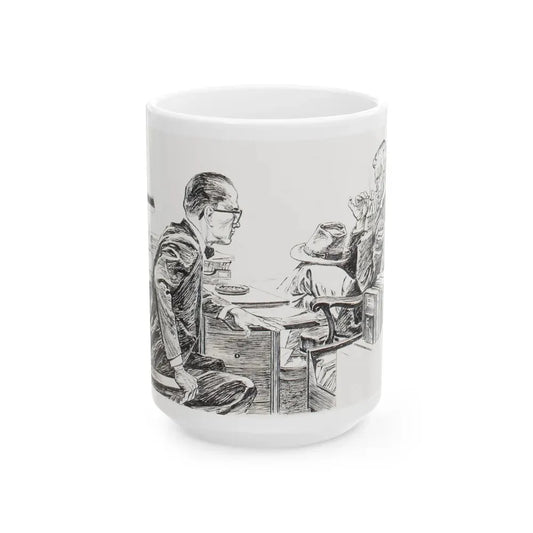 Group of nine story illustrations (2) - White Coffee Mug 15oz - Go Mug Yourself