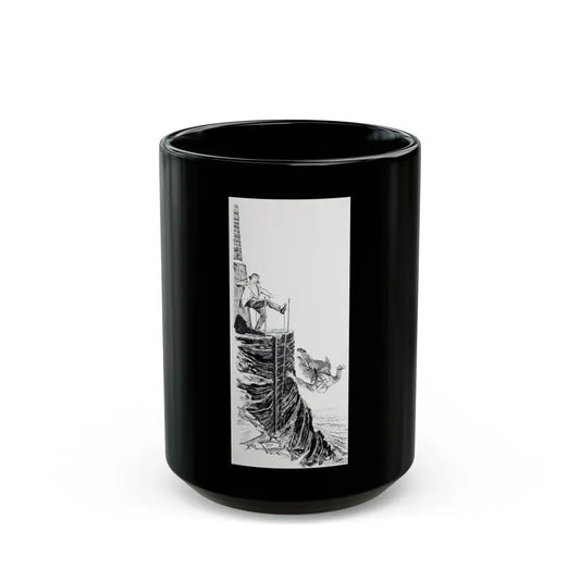 Group of nine story illustrations (3) - Black Coffee Mug 15oz - Go Mug Yourself