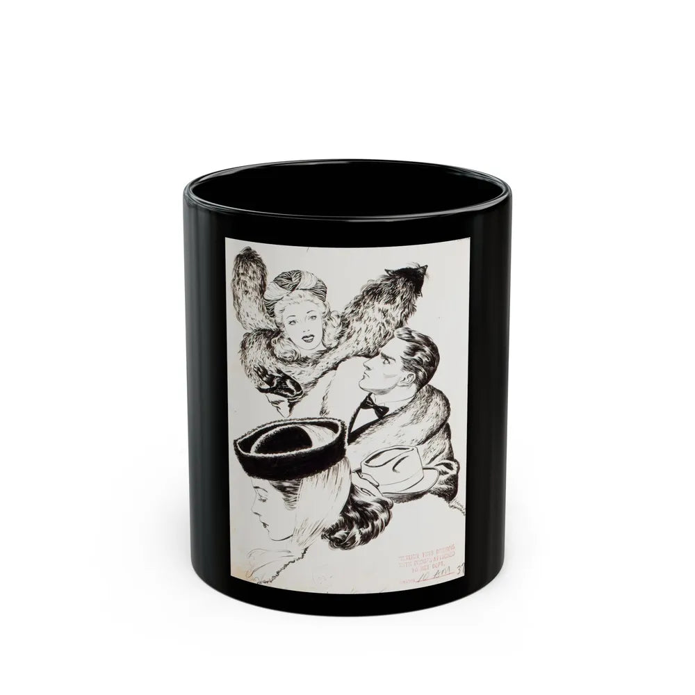 Group of nine story illustrations (5) - Black Coffee Mug-11oz-Go Mug Yourself