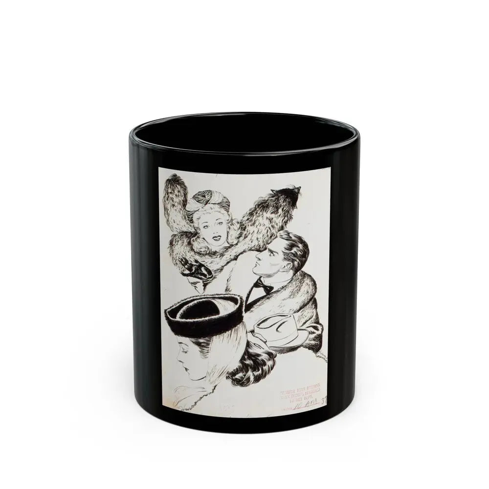 Group of nine story illustrations (5) - Black Coffee Mug 11oz - Go Mug Yourself