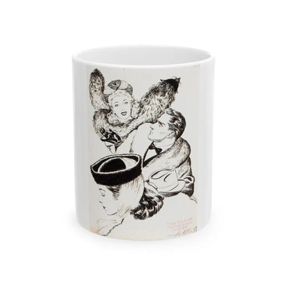 Group of nine story illustrations (5) - White Coffee Mug 11oz - Go Mug Yourself