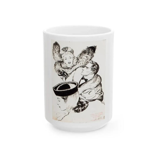 Group of nine story illustrations (5) - White Coffee Mug 15oz - Go Mug Yourself