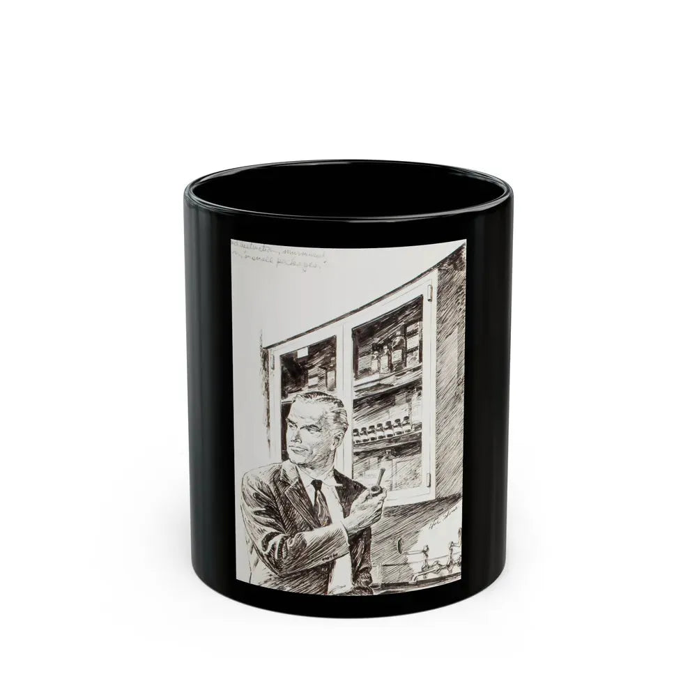 Group of nine story illustrations (6) - Black Coffee Mug 11oz - Go Mug Yourself