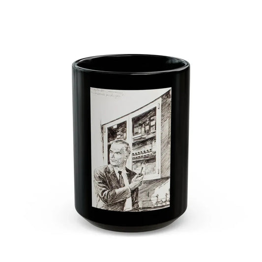 Group of nine story illustrations (6) - Black Coffee Mug 15oz - Go Mug Yourself