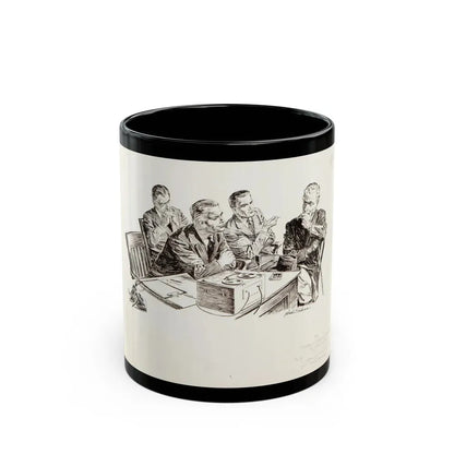 Group of nine story illustrations (8) - Black Coffee Mug 11oz - Go Mug Yourself