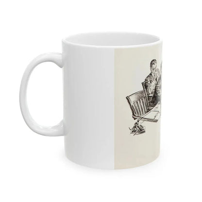 Group of nine story illustrations (8) - White Coffee Mug - Go Mug Yourself
