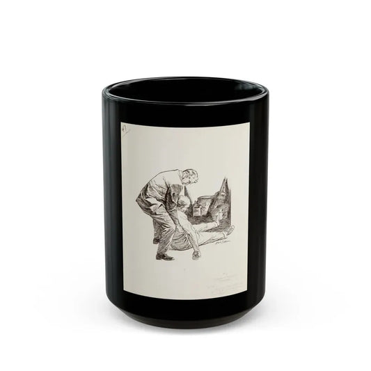 Group of nine story illustrations (9) - Black Coffee Mug 15oz - Go Mug Yourself
