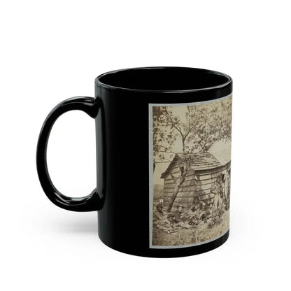 Group Of Officers And Soldiers Outside A Sutler's Store (U.S. Civil War) Black Coffee Mug - Go Mug Yourself