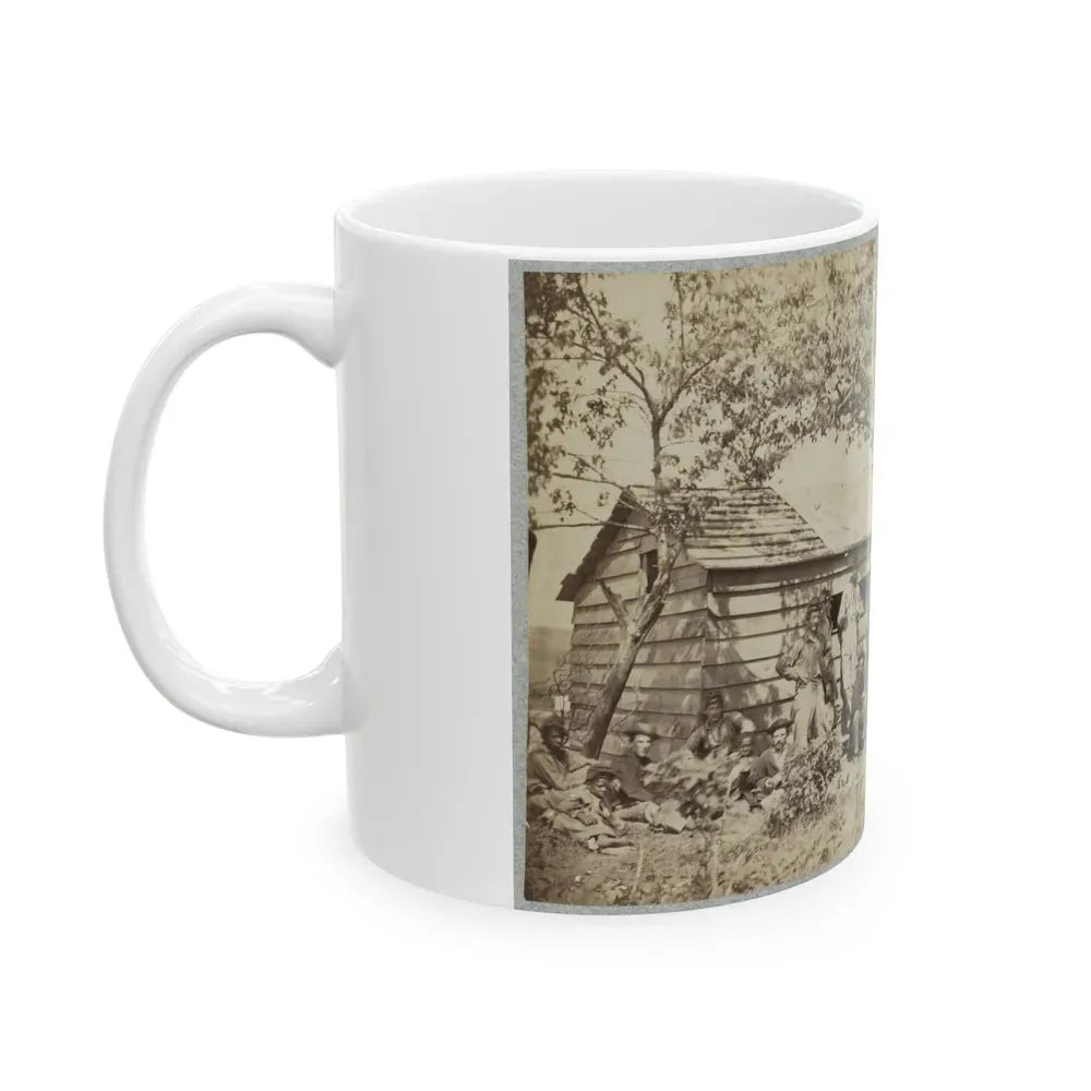 Group Of Officers And Soldiers Outside A Sutler's Store (U.S. Civil War) White Coffee Mug - Go Mug Yourself