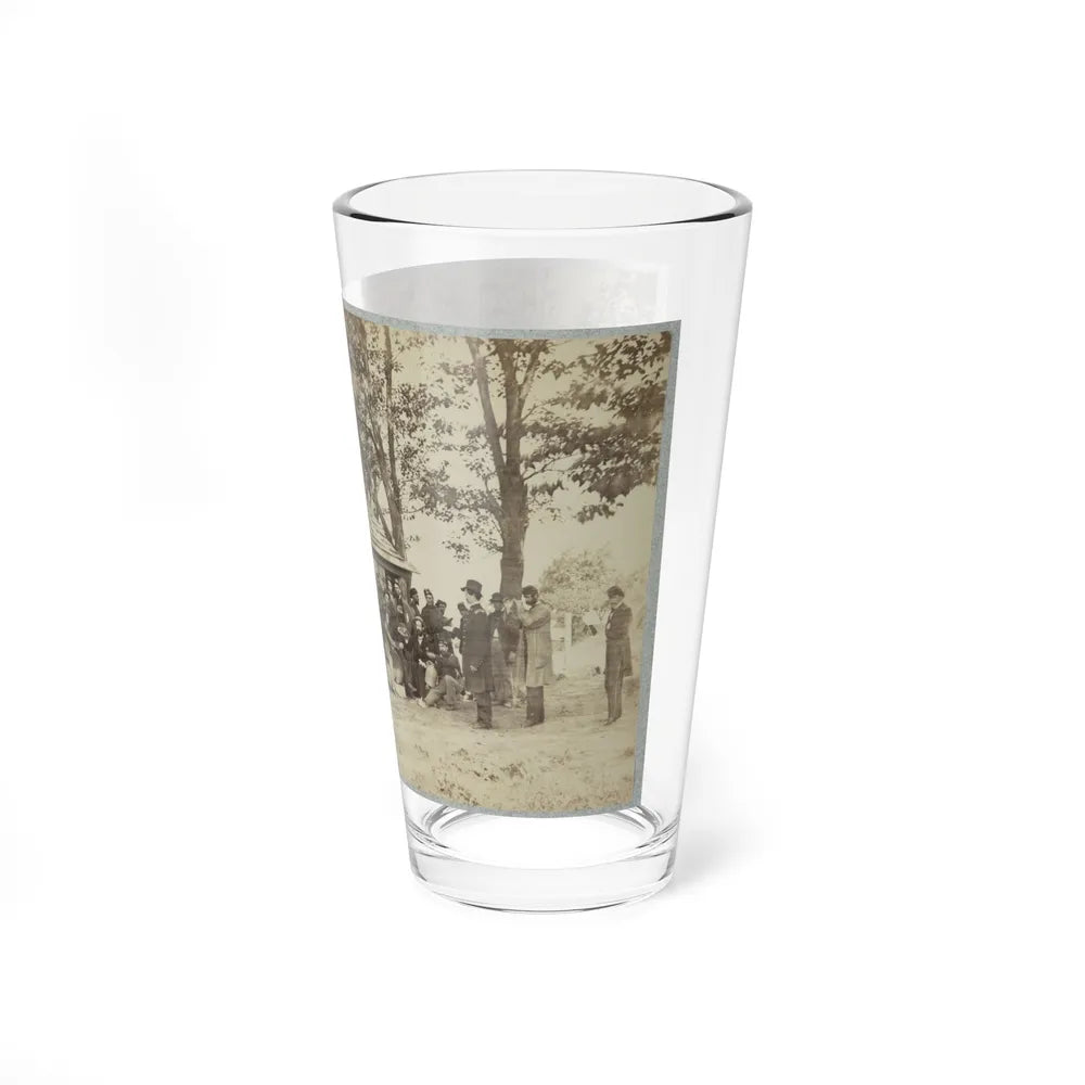 Group Of Officers And Soldiers Outside A Sutler's Store (U.S. Civil War) Pint Glass 16oz-Go Mug Yourself