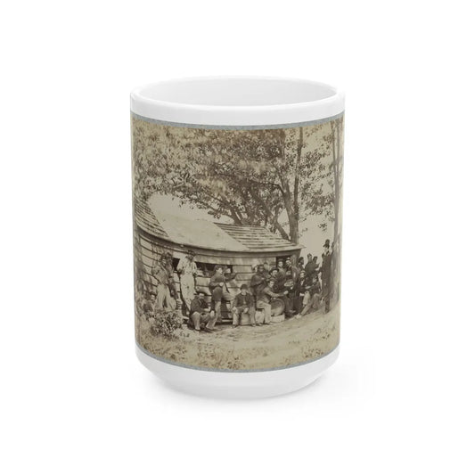 Group Of Officers And Soldiers Outside A Sutler's Store (U.S. Civil War) White Coffee Mug-15oz-Go Mug Yourself