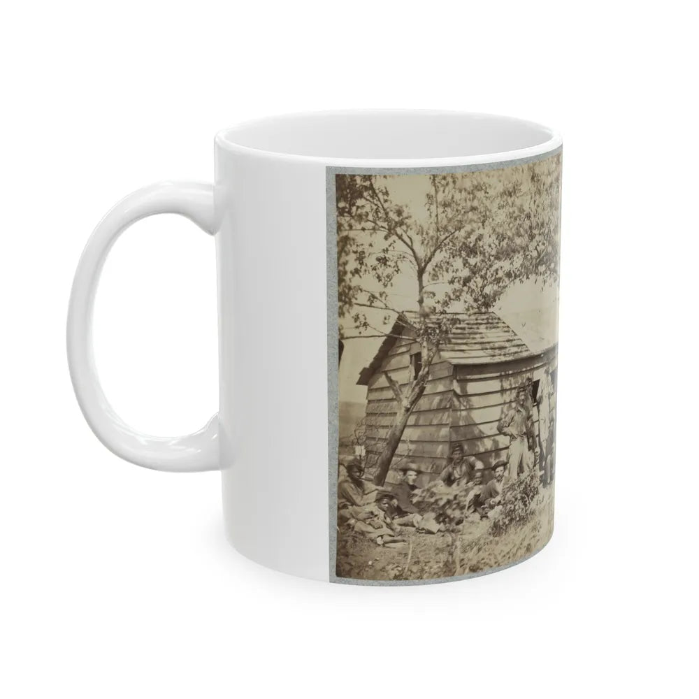 Group Of Officers And Soldiers Outside A Sutler's Store (U.S. Civil War) White Coffee Mug-Go Mug Yourself