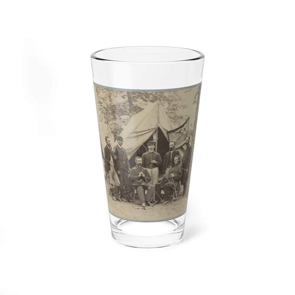 Group Of Officers In Front Of Tents (U.S. Civil War) Pint Glass 16oz-16oz-Go Mug Yourself