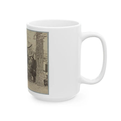 Group Of Officers In Front Of Tents (U.S. Civil War) White Coffee Mug-Go Mug Yourself