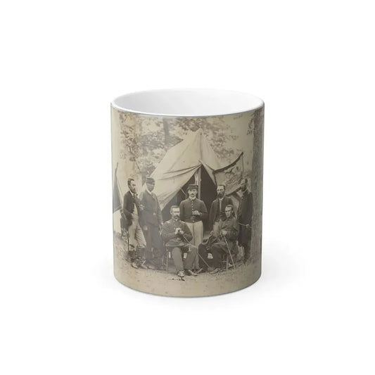 Group of Officers in Front of Tents (U.S. Civil War) Color Changing Coffee Mug 11oz Default Title 11oz - Go Mug Yourself