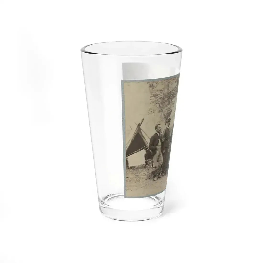 Group Of Officers In Front Of Tents (U.S. Civil War) Pint Glass 16oz - Go Mug Yourself