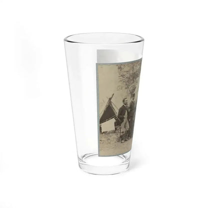 Group Of Officers In Front Of Tents (U.S. Civil War) Pint Glass 16oz - Go Mug Yourself