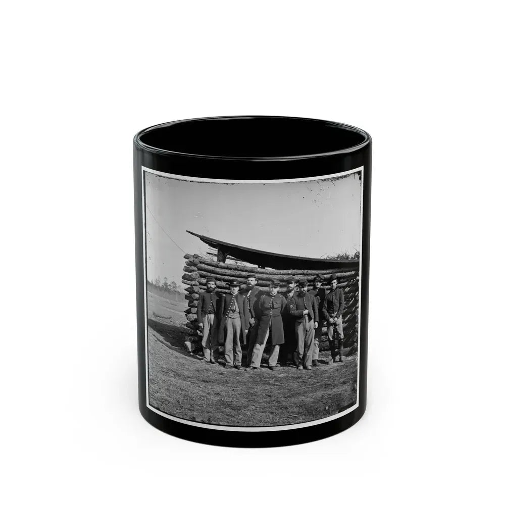 Group Of Officers On The Plateau, City Point, Va. (U.S. Civil War) Black Coffee Mug 11oz - Go Mug Yourself