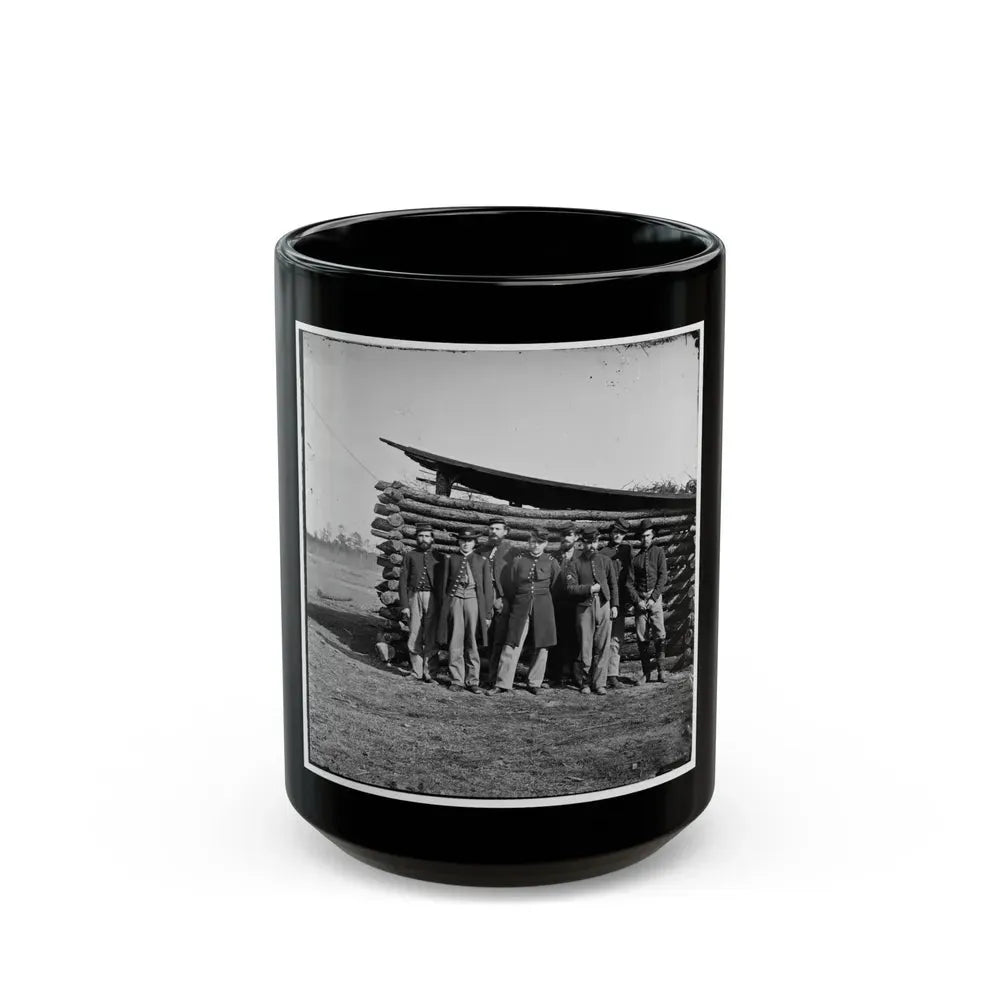 Group Of Officers On The Plateau, City Point, Va. (U.S. Civil War) Black Coffee Mug 15oz - Go Mug Yourself