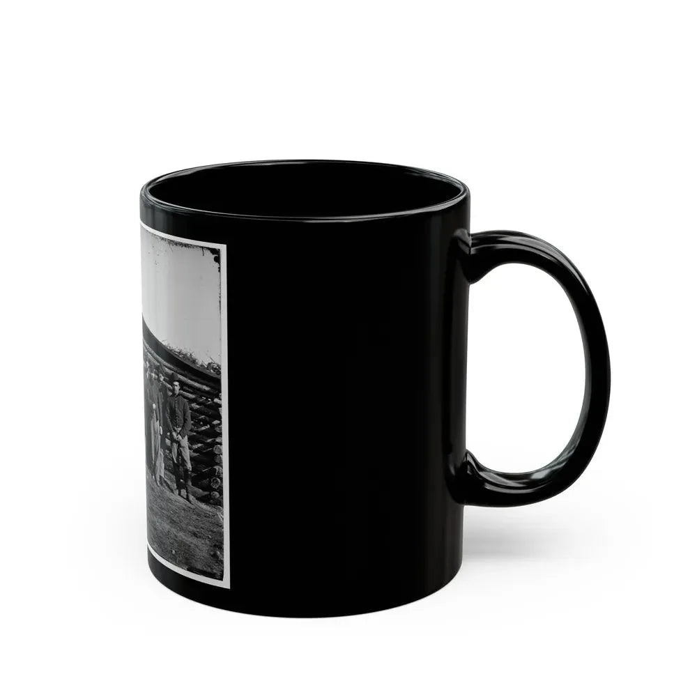 Group Of Officers On The Plateau, City Point, Va. (U.S. Civil War) Black Coffee Mug - Go Mug Yourself