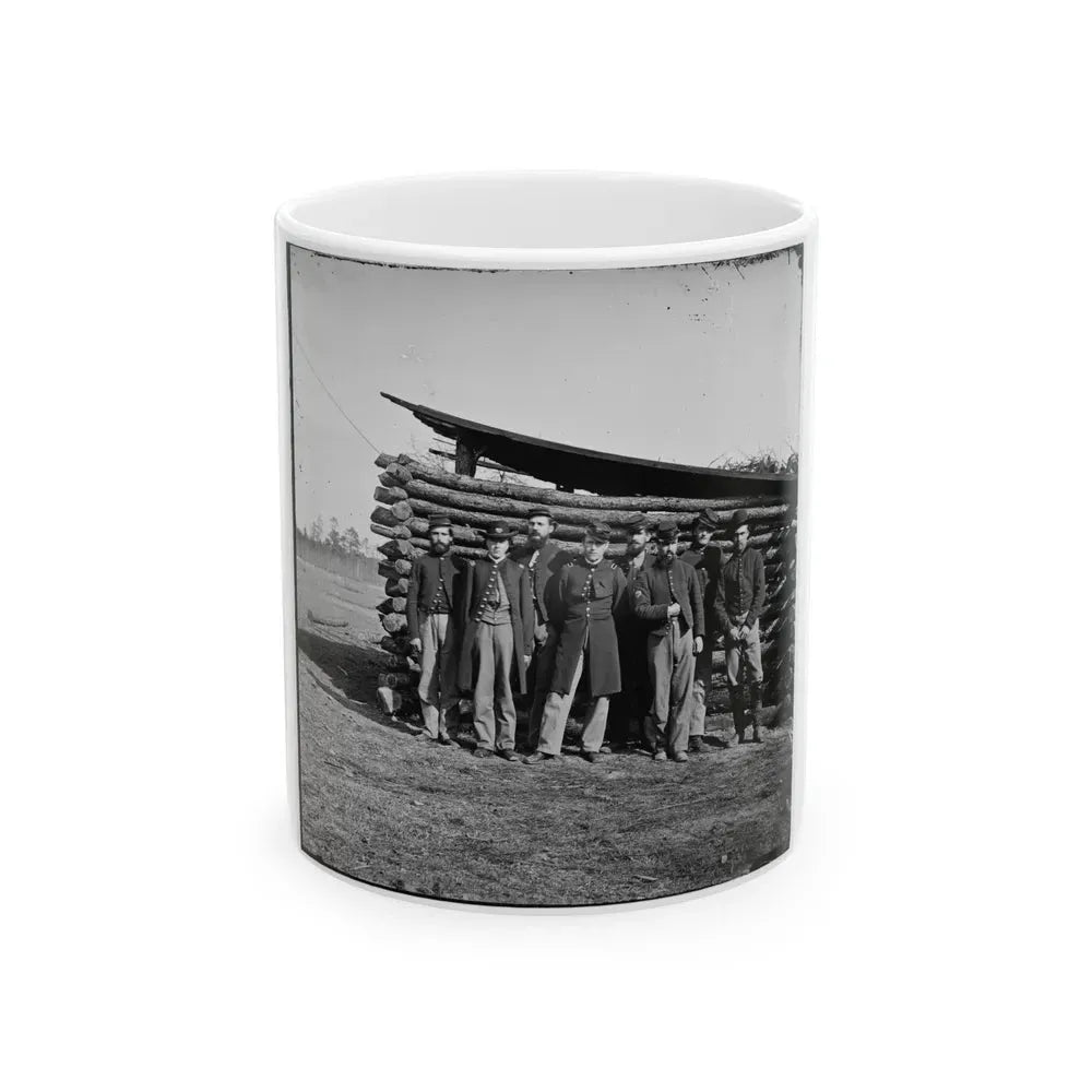 Group Of Officers On The Plateau, City Point, Va. (U.S. Civil War) White Coffee Mug 11oz - Go Mug Yourself