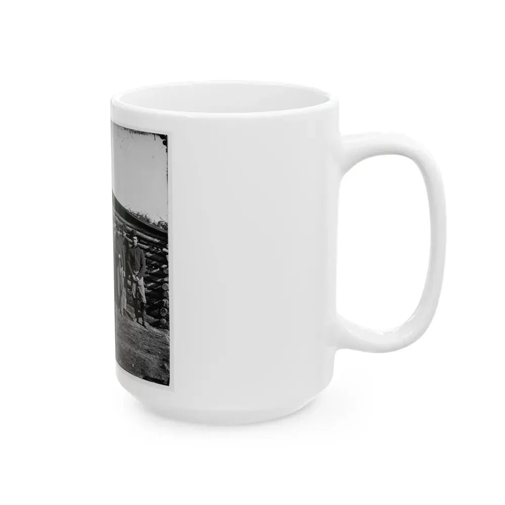 Group Of Officers On The Plateau, City Point, Va. (U.S. Civil War) White Coffee Mug - Go Mug Yourself