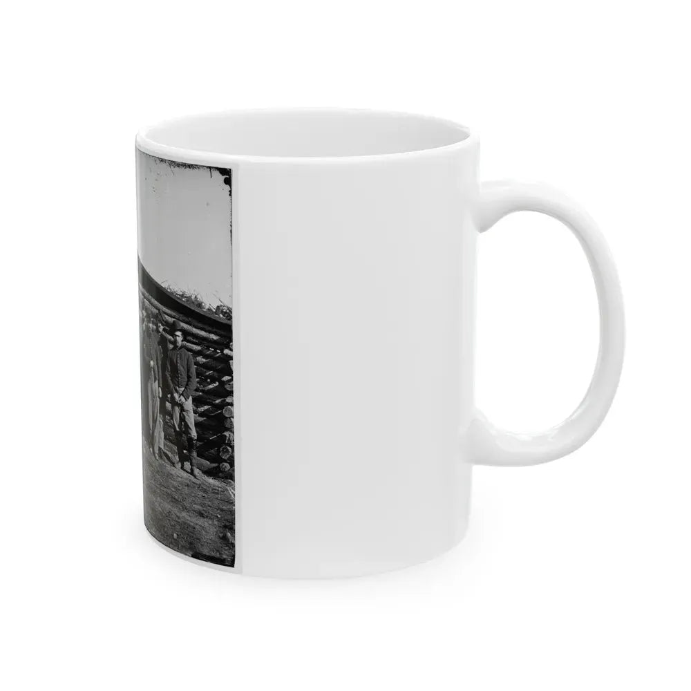 Group Of Officers On The Plateau, City Point, Va. (U.S. Civil War) White Coffee Mug - Go Mug Yourself